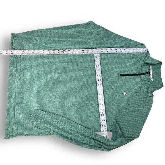 Spyder Active ProWeb Pullover Mens Sz M GRN 1/4 Zip LS 4Way Performance Stretch - Picture 8 of 12